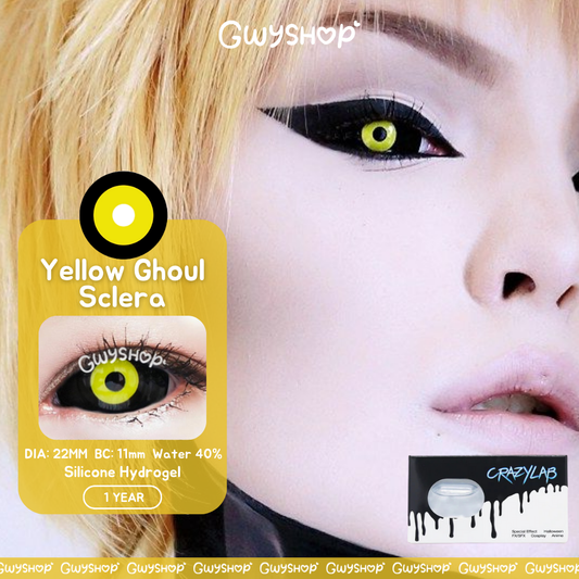 Cosplay  Sclera Yellow Ghoul 22mm (big)