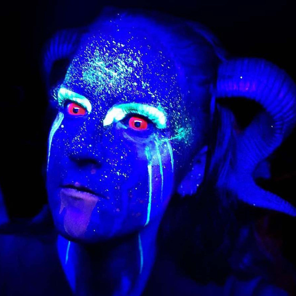 Cosplay Mini Sclera  Glow  Red 17mm